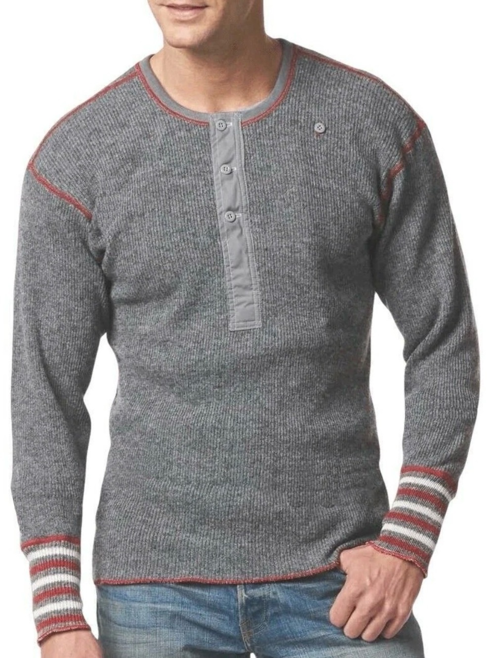 NEW! Rare Colorway! Stanfield's Heritage, 100% Wool, Henley Shirt, Sz S